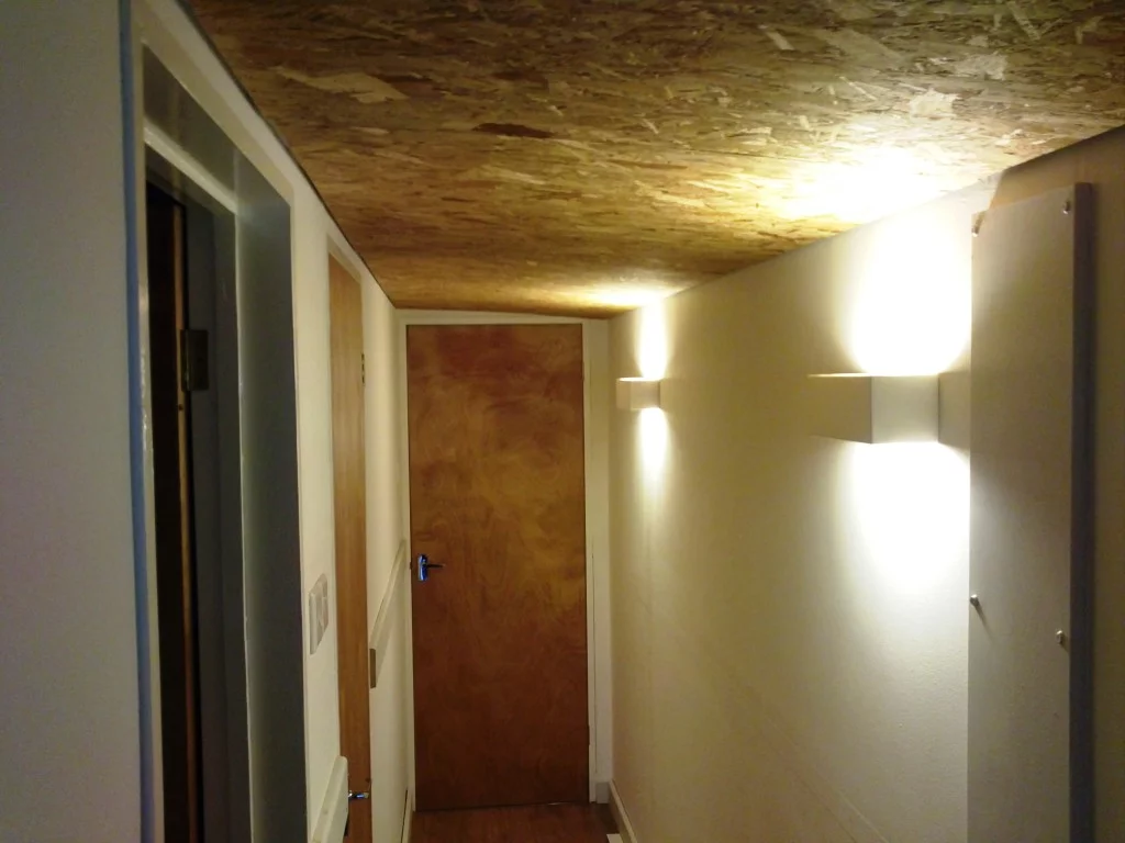 There's a bedroom/cabin at the end of the passage, another smaller one before it and a bathroom