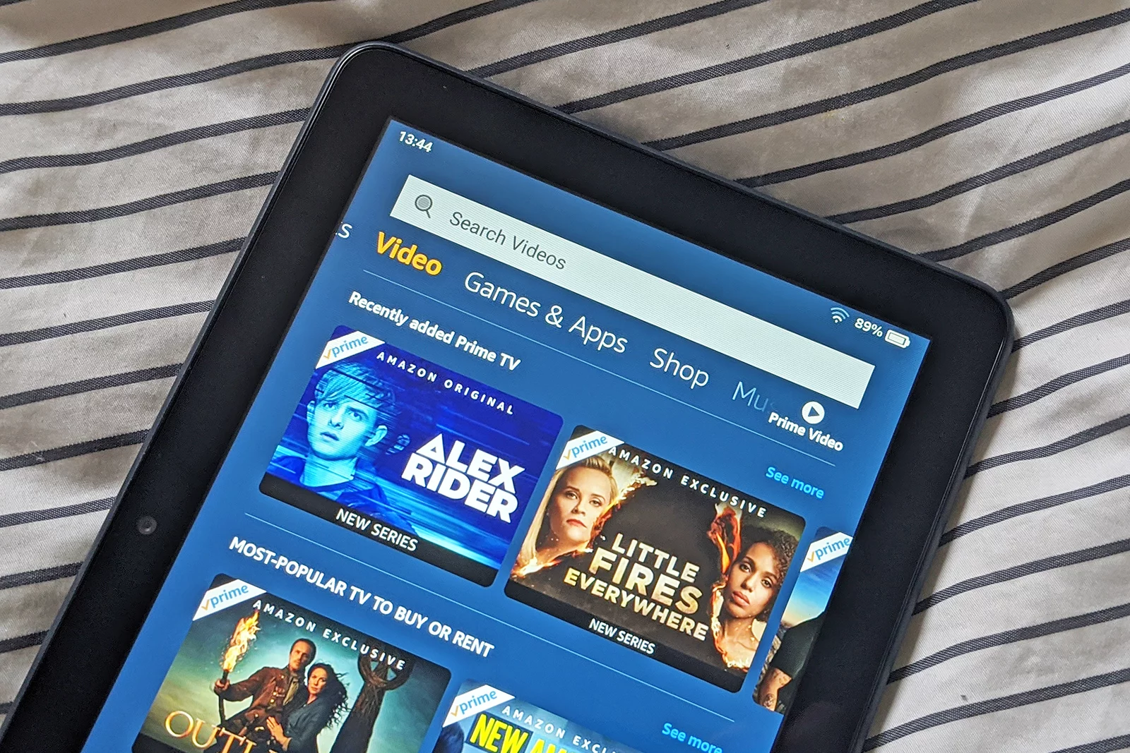 Like other Amazon Fire tablets, Amazon apps are front and center