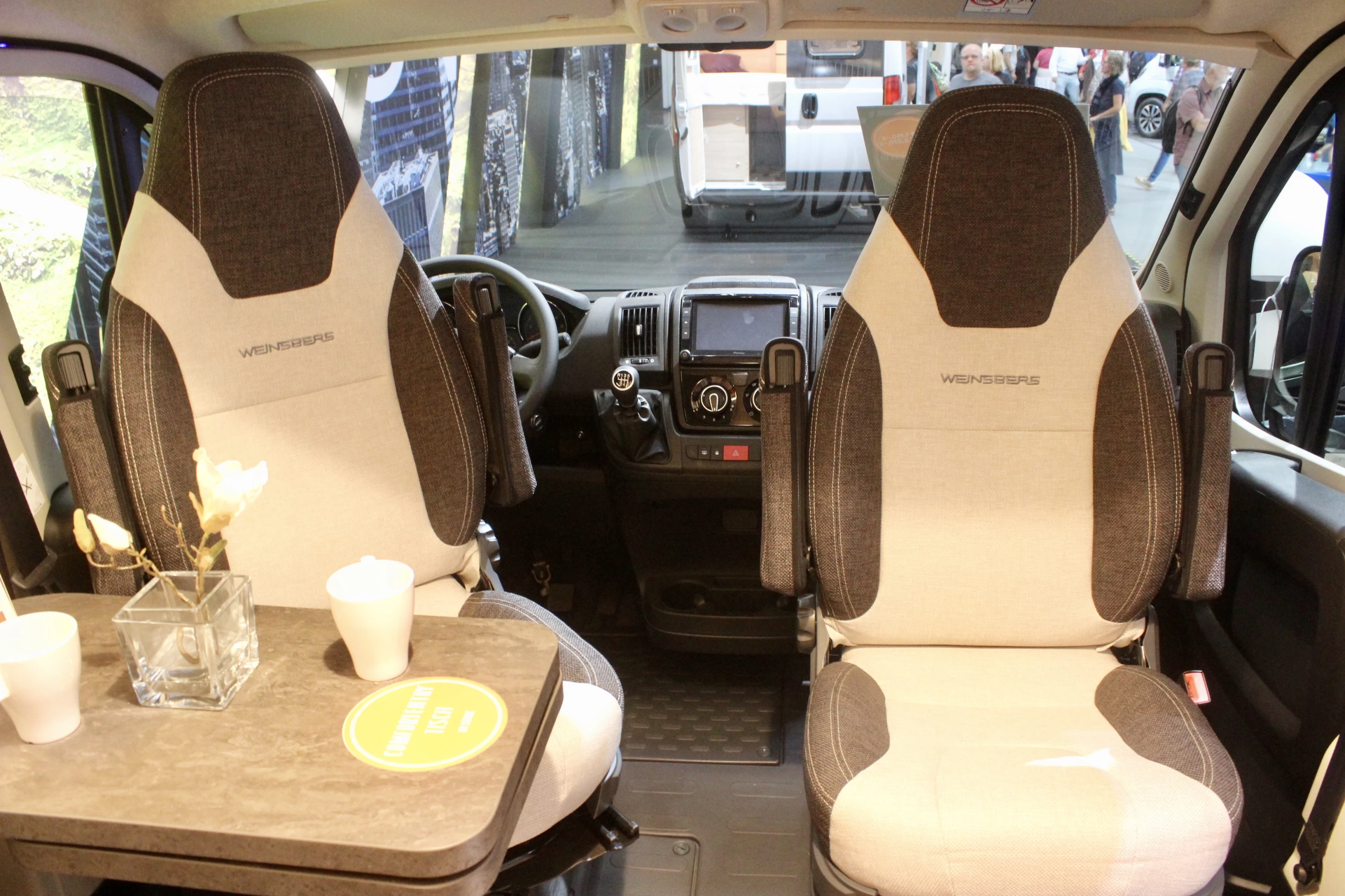 The dinette area can convert to a third sleeping berth at night