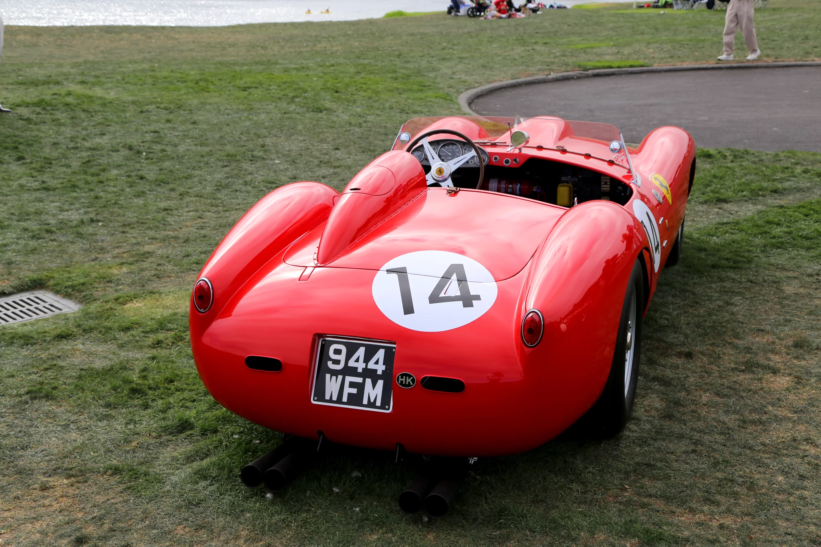 Cockpit fairing on the 1958 Ferrari 250 Testa Rossa Scaglietti Spyder is one of the many outstanding design details on the car (Photo: Angus MacKenzie/Gizmag.com)