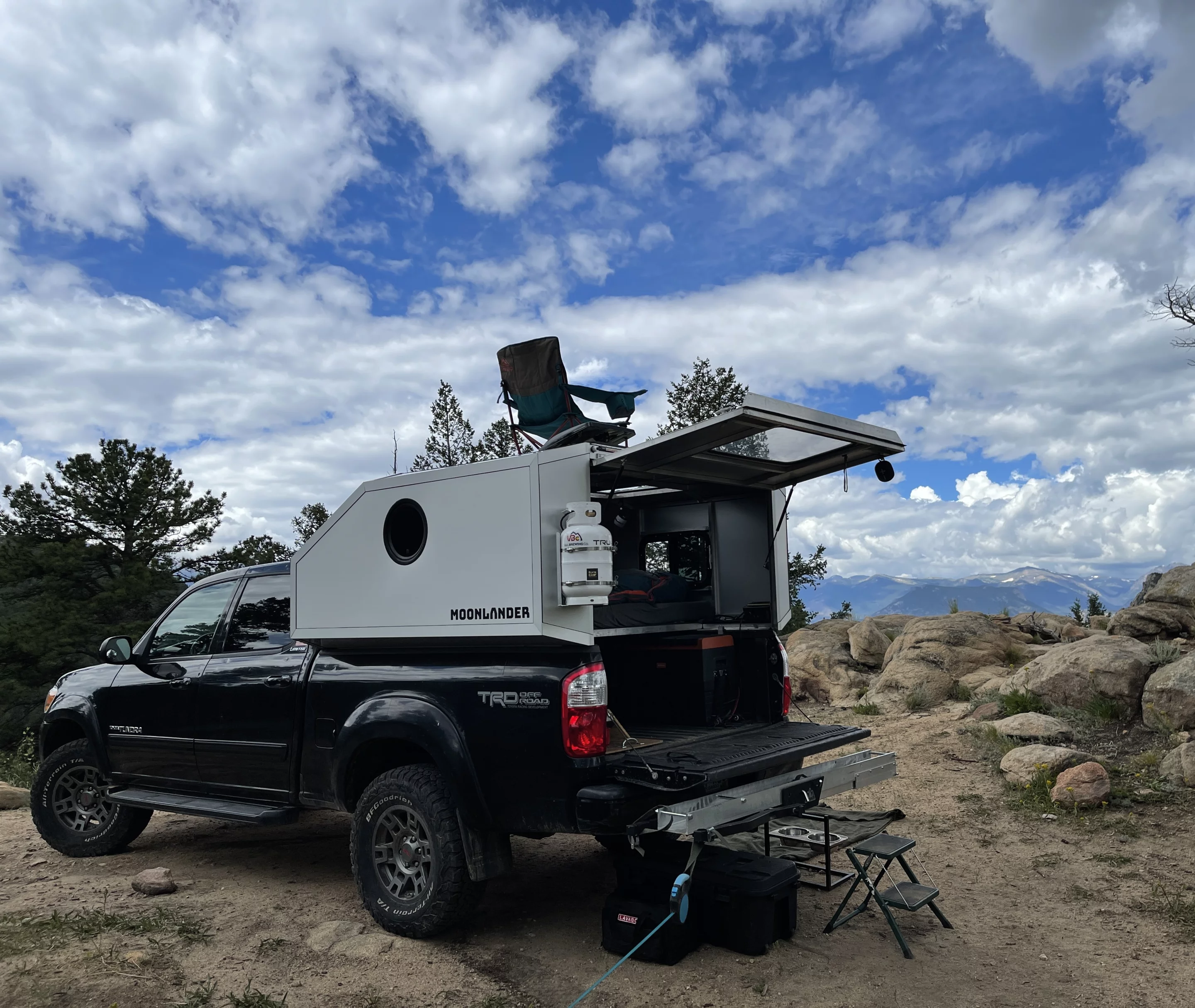 The Moonlander liftgate throws a roof over your tailgate