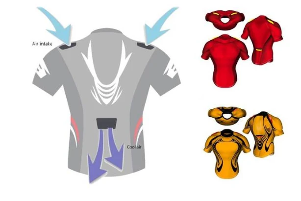 The Vortex jersey's air channels create a cooling effect