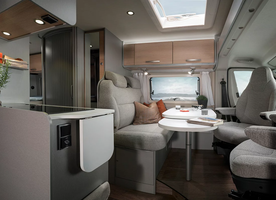 Inside the Hymercar Free camper van