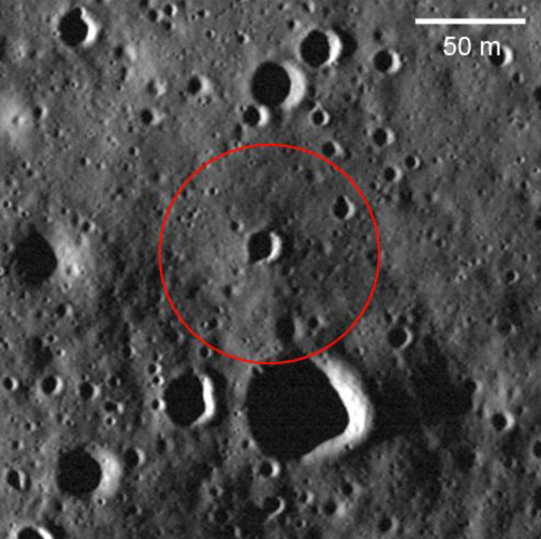 Ranger 9's impact area on the Moon (Image: NASA)
