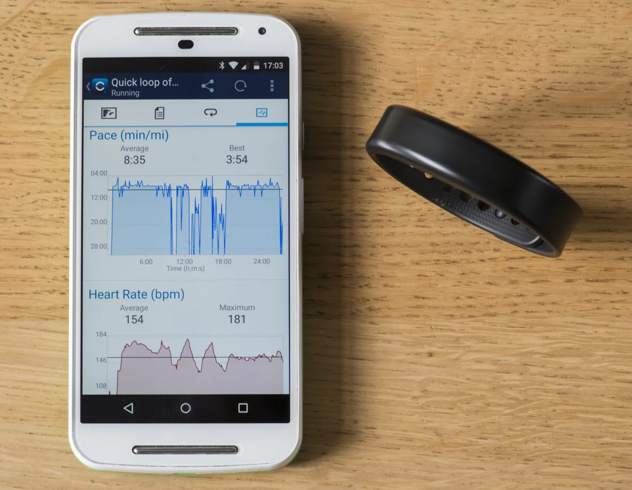 The Garmin Vivosmart can be used with iOS or Android devices (Photo: Simon Crisp/Gizmag.com)
