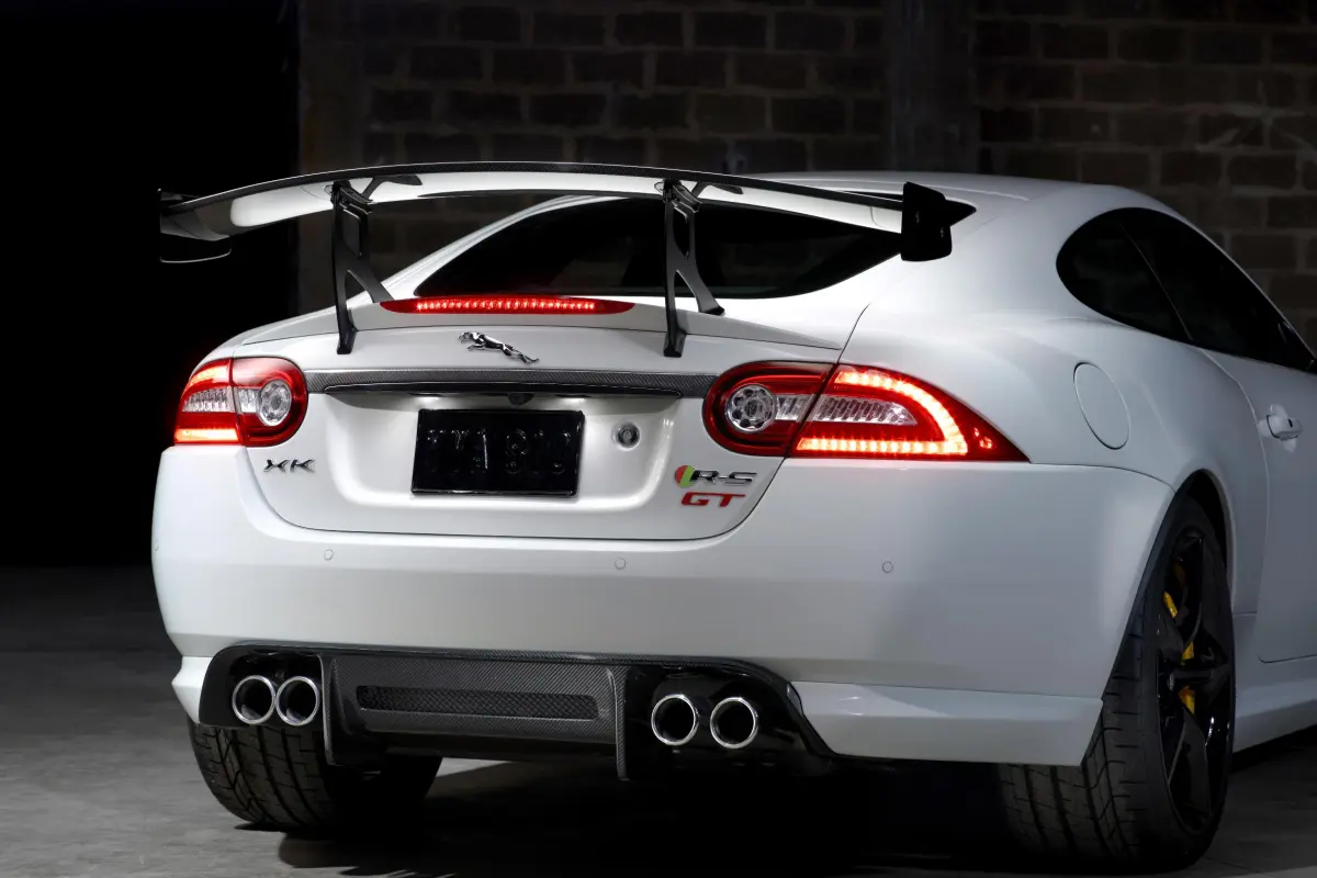 A not so subtle rear wing comes standard
