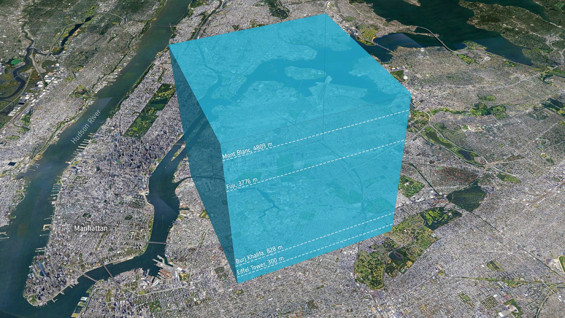 A visualization of the amount of water released by the A-68A iceberg