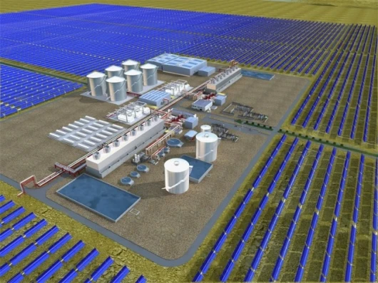 Planned 280-megawatt concentrating solar power plant