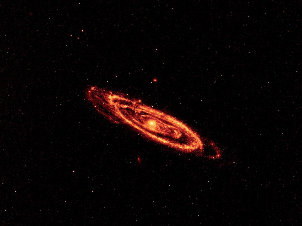WISE imaged 750 million stars and galaxies over its lifetime, including this stunning picture of the Andromeda galaxy (Image: NASA/JPL-Caltech/UCLA)
