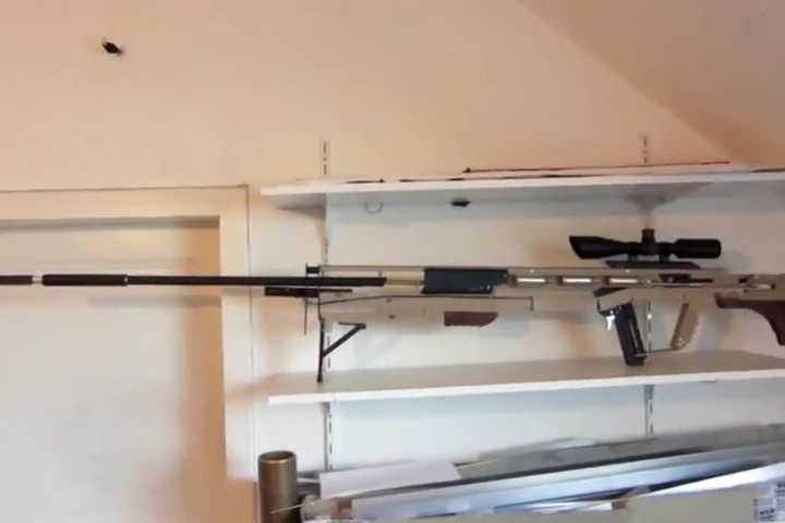 Patrick Priebe's tack-shooting rifle