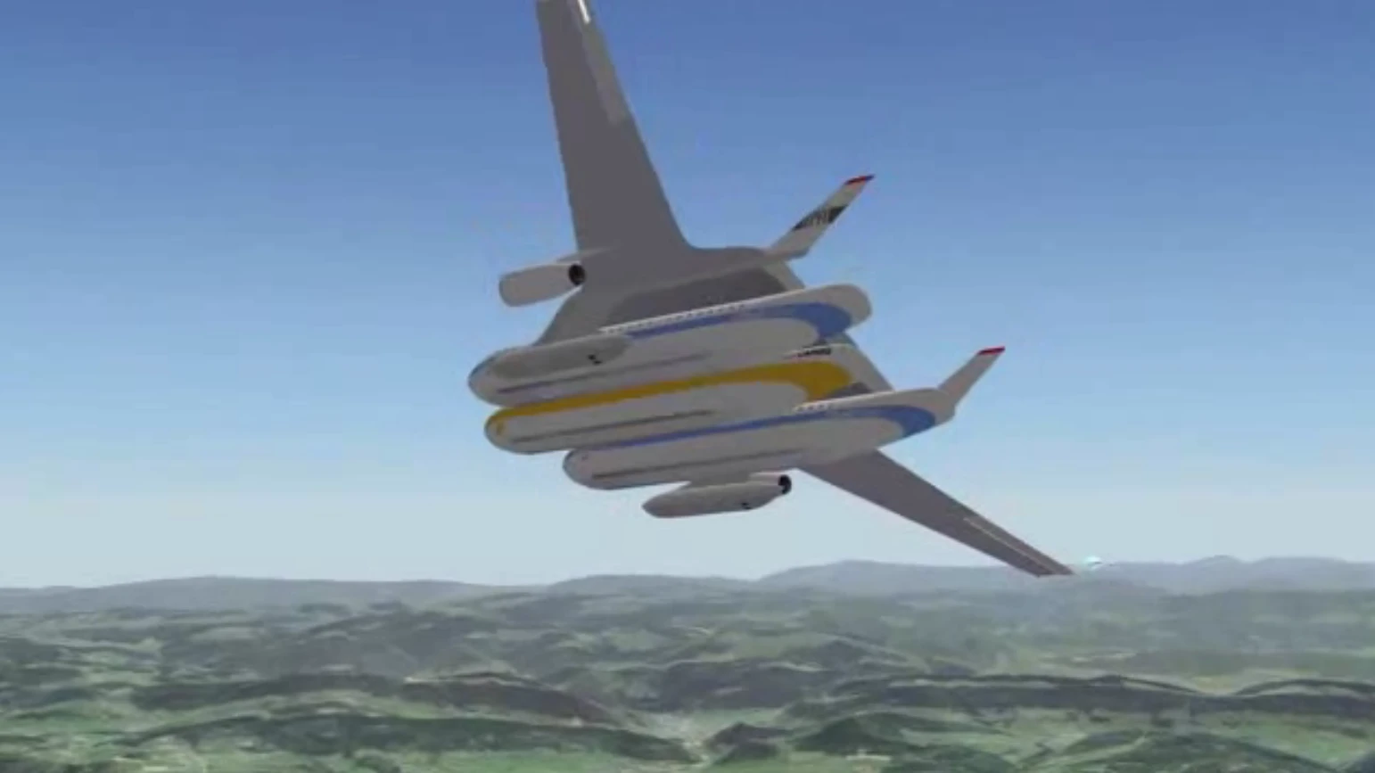 Underview of Clip-Air showing the capsule configuration