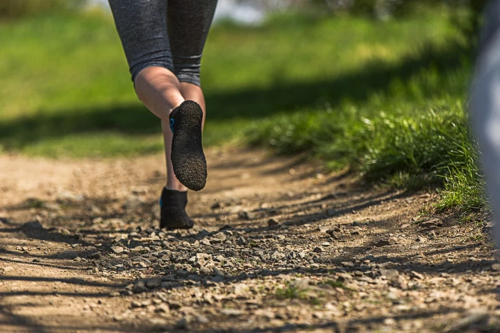 Skinners socks out on the trail