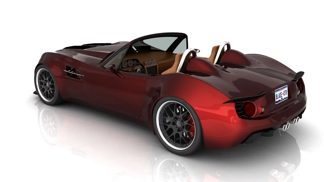 Bailey Blade XTR roadster side rear angle view (Photo: BXR Motors)