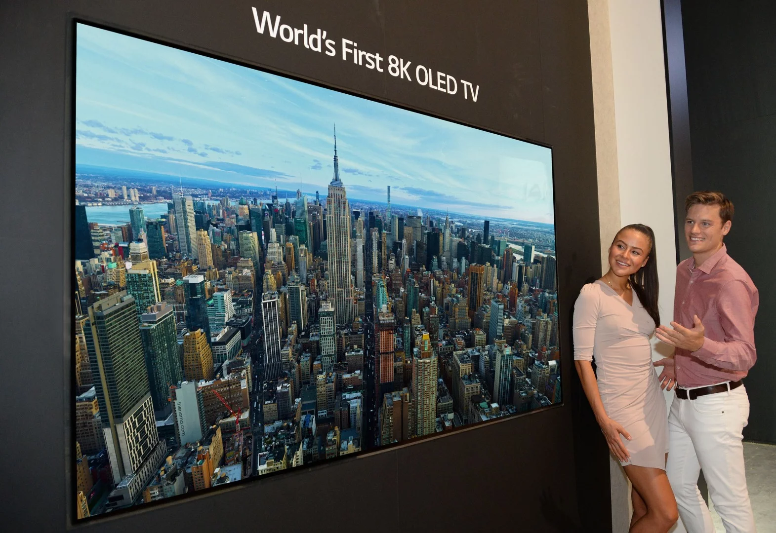LG has confirmed its intention to become the first to mass produce large screen OLED TVs, like this 88-inch 8K behemoth