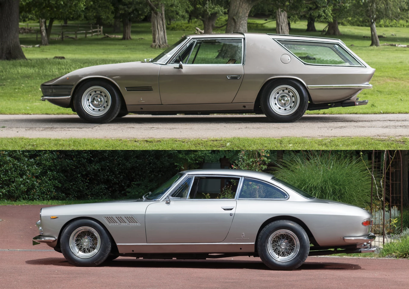 The Pininfarina-styled car below is what they started with (albeit a red one at the time), and the car above was what they finished with (albeit in green at the time). Official Auction Page