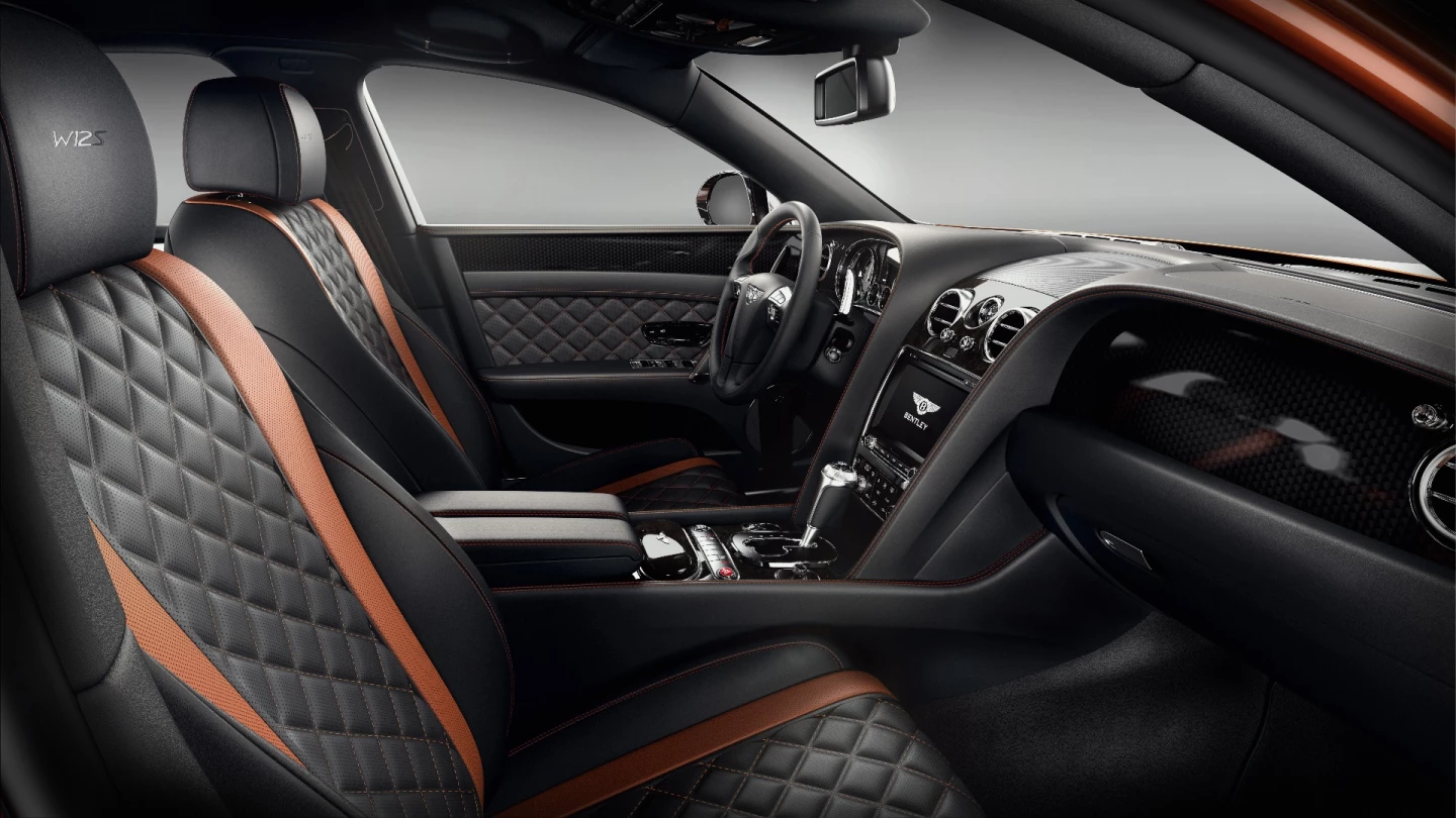 Contrast stitching and quilting make for a sportier feeling inside