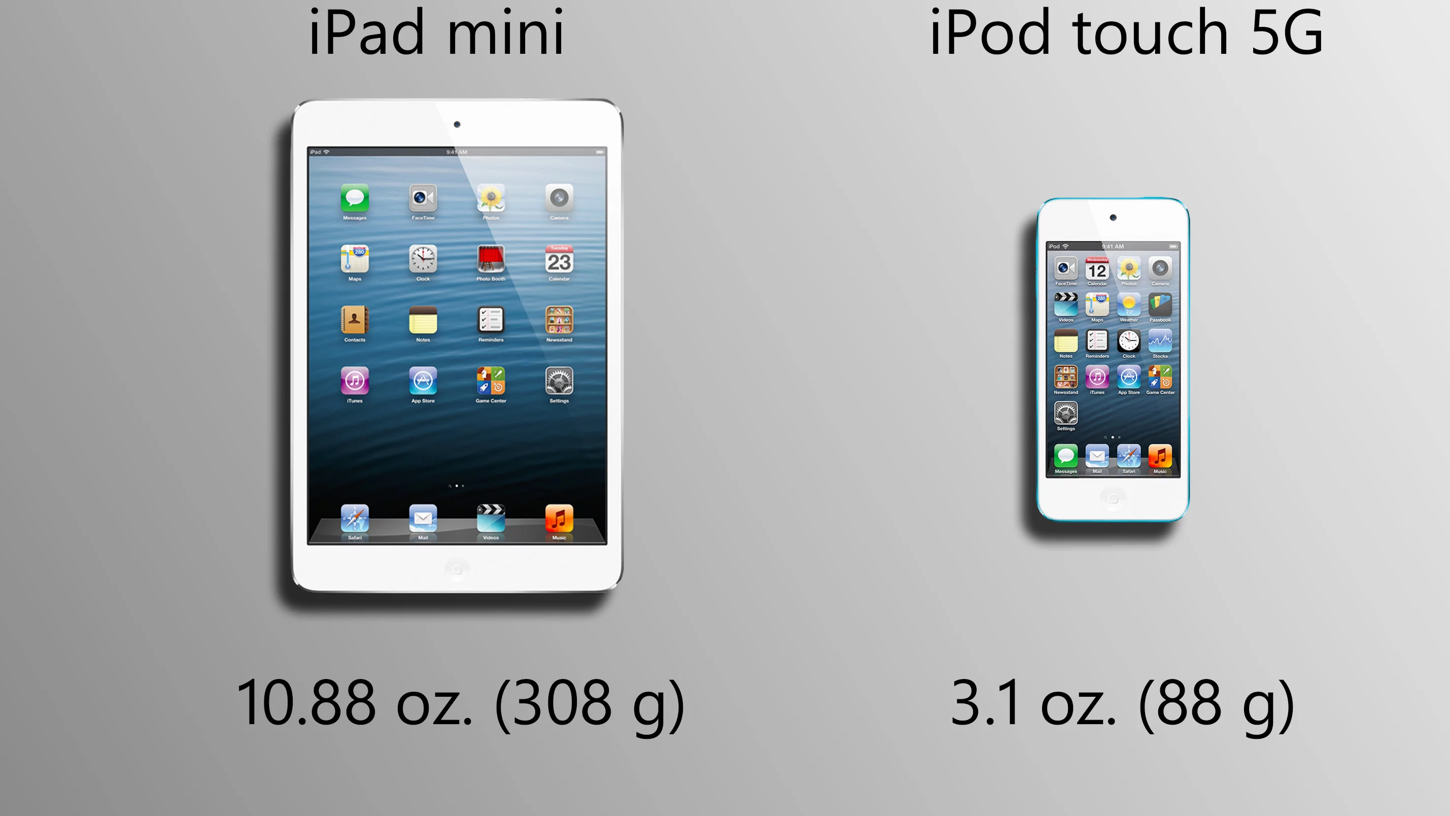 Both are extremely light for their sizes