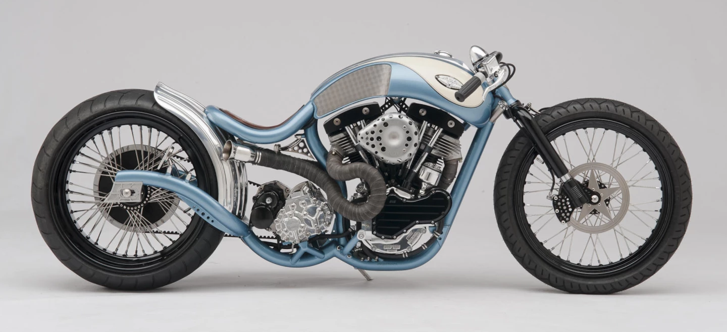 A very significant motorcycle in the grand scheme as it is the highest priced custom ever to sell at auction: EUR€69,000 ($93,852). Yes, the bikes further up the list from the Zac Brown Band also qualify as customs but we suspect that the provenance of the Zac Brown Band and the charity aspect boosted their price. This bike achieved its price as rolling art, and rightfully so.