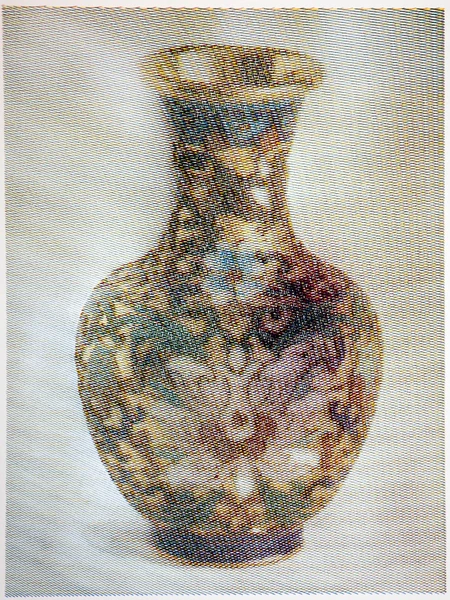 A vase by eDavid, one of the few colorful pieces by the robot