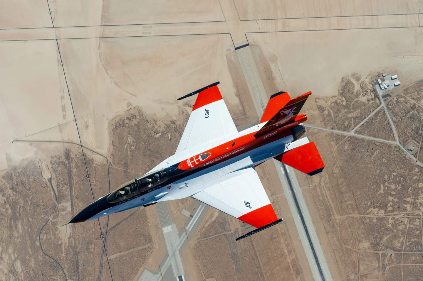 The X-62 Variable In-Flight SimulatorTest Aircraft (VISTA) flies in the skies over Edwards Air Force Base