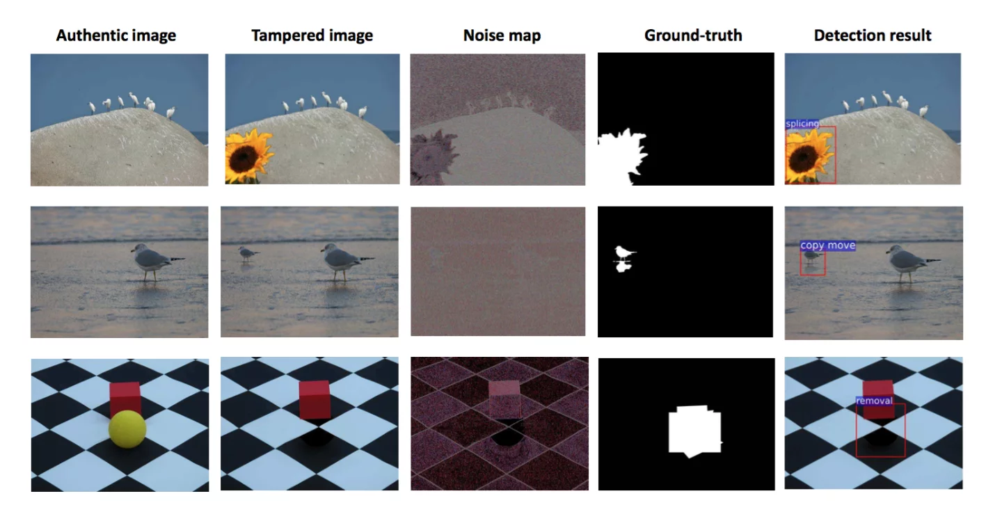 Ways the AI can identify if image tampering has occured