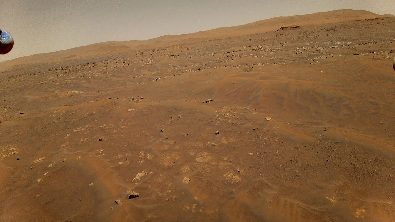 The view from the Perseverance rover looking toward the Seitah geologic unit