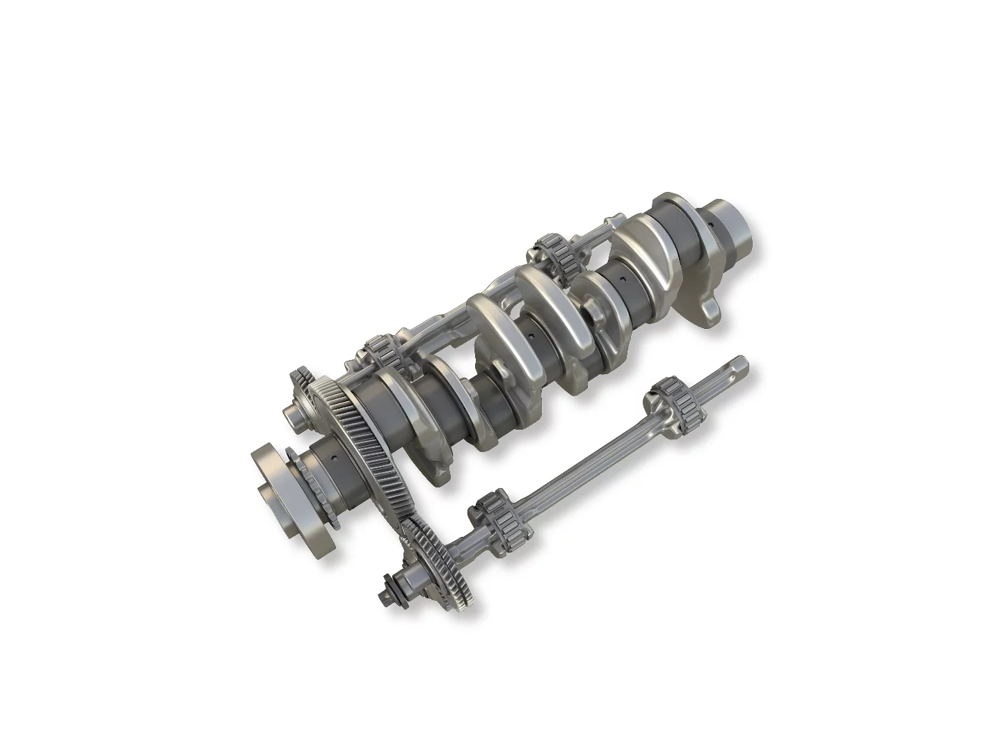 An offset crankshaft is integral to the higher efficiency and lower vibration in the E-Class engine