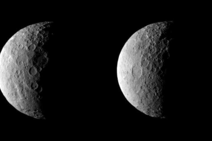 Ceres from 25,000 mi (40,000 km) away (Image: NASA/JPL-Caltech/UCLA/MPS/DLR/IDA)