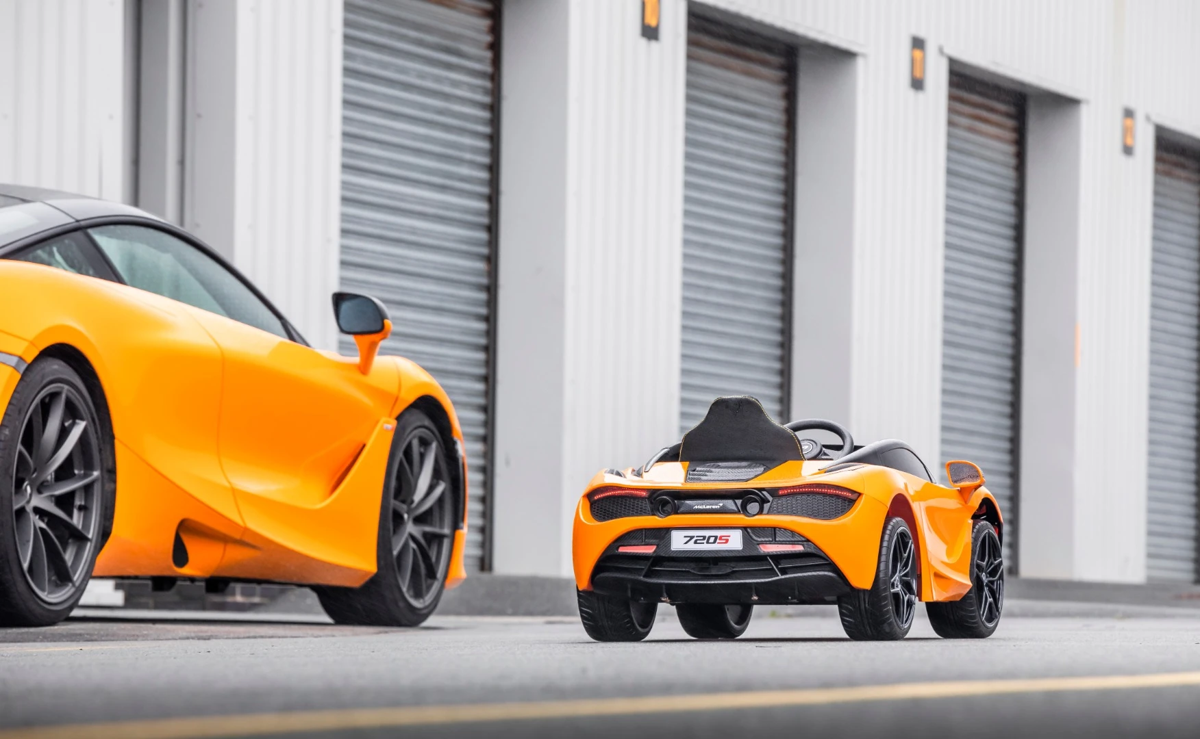 Daddy and junior: the 720S with its ride-on equivalent