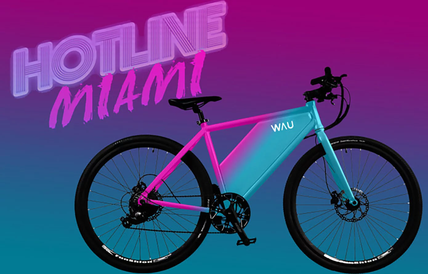 A Wau e-bike with this vaporwave pain job will cost you extra