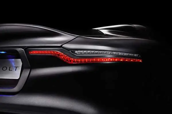 Blade-like taillights give the Thunderbolt a distinct rear end