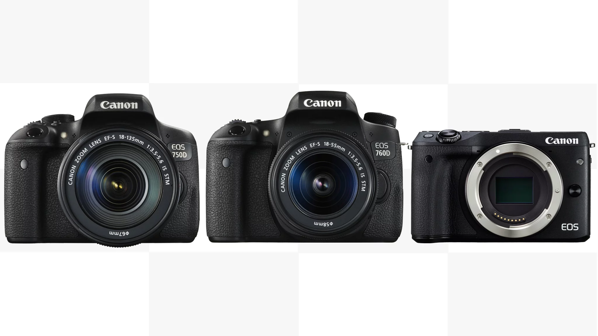 Canon has revealed three new entry-level interchangeable lens camera