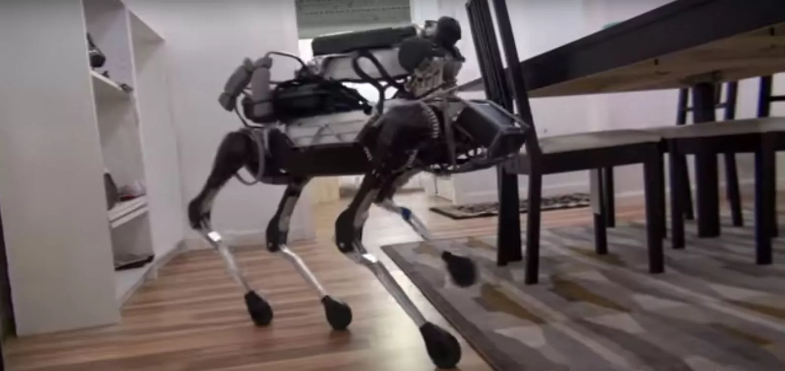 The SpotMini with its arm tucked away