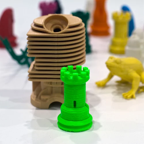 3D Systems' Cubify 3D printer builds objects up to 5.5 X 5.5 X 5.5 in.