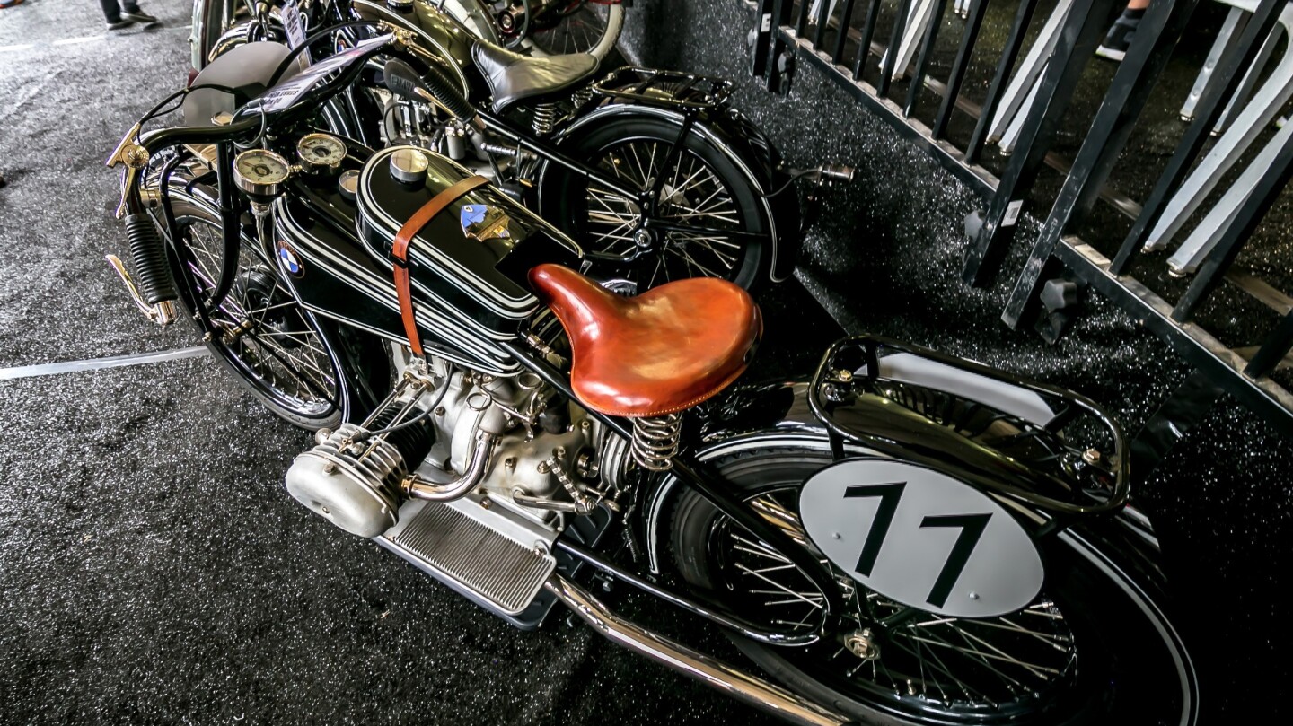 This very rare and very early factory 1927 BMW R47S race bike that was expected to sell in the $110,000 to $130,000 range but attracted a high bid of just $77,500 and was passed in. It is hence still available.