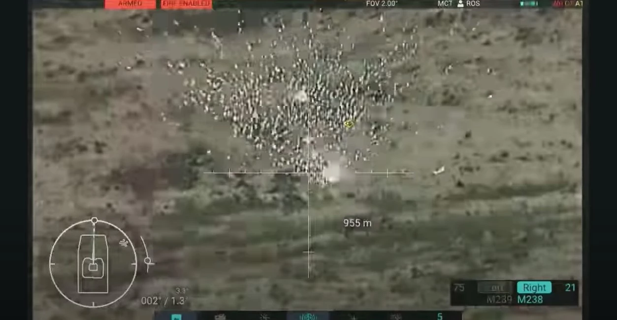 Operator's view of the robotic tank test