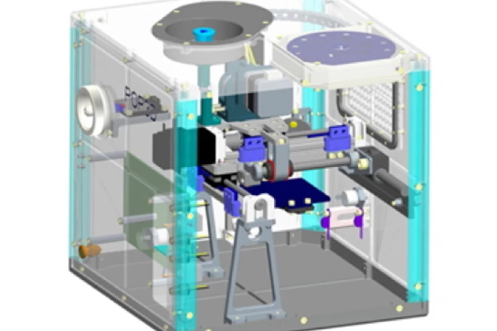 Artist's concept of ESA's POP3D printer (Image: Altran)