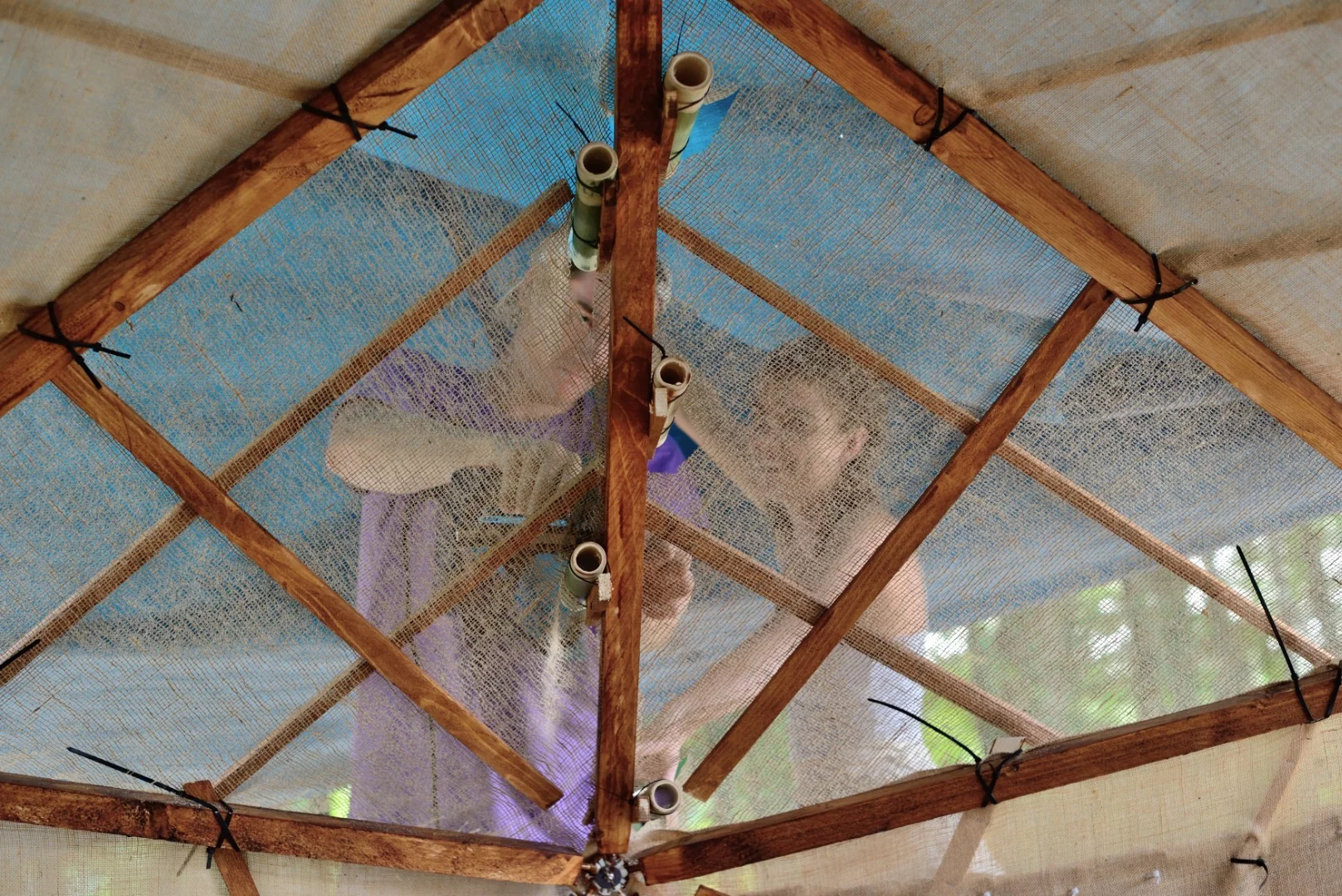 Workers toil away at Domaine de Boisbuchet
