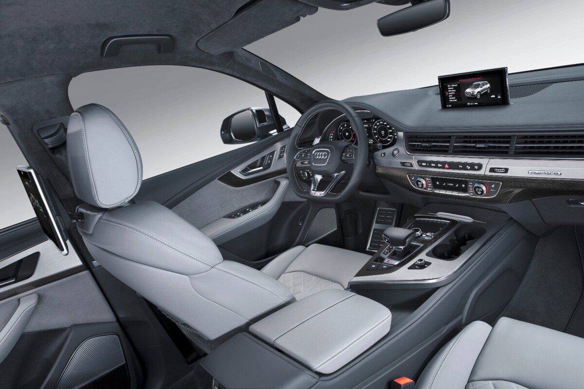We're not sold on white leather as a trim, but the seat quilting looks fantastic