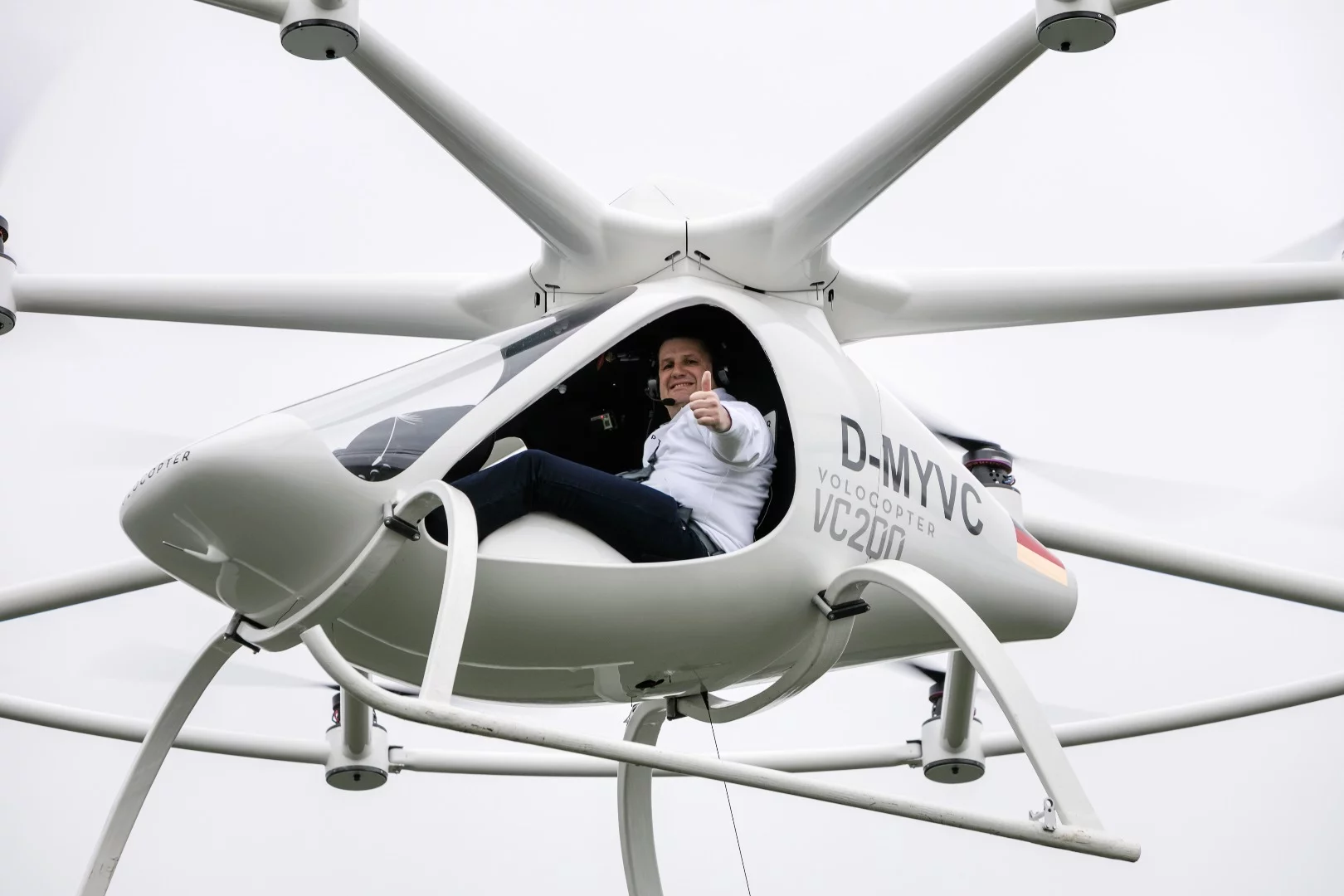 The pursuit of personal flight has taken a promising, and kind of wacky, step forward with the electric 18-rotor Volocopter lifting somebody into the air for the very first time