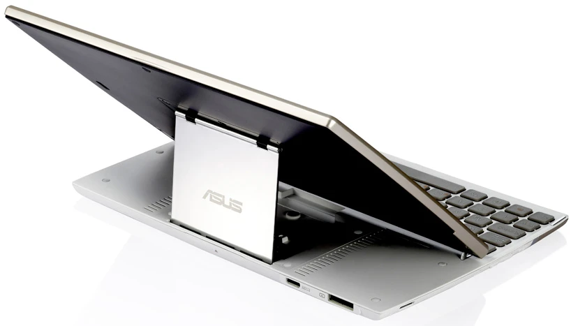 The ASUS Eee Pad Slider's design allows it to be adjusted to the user's need