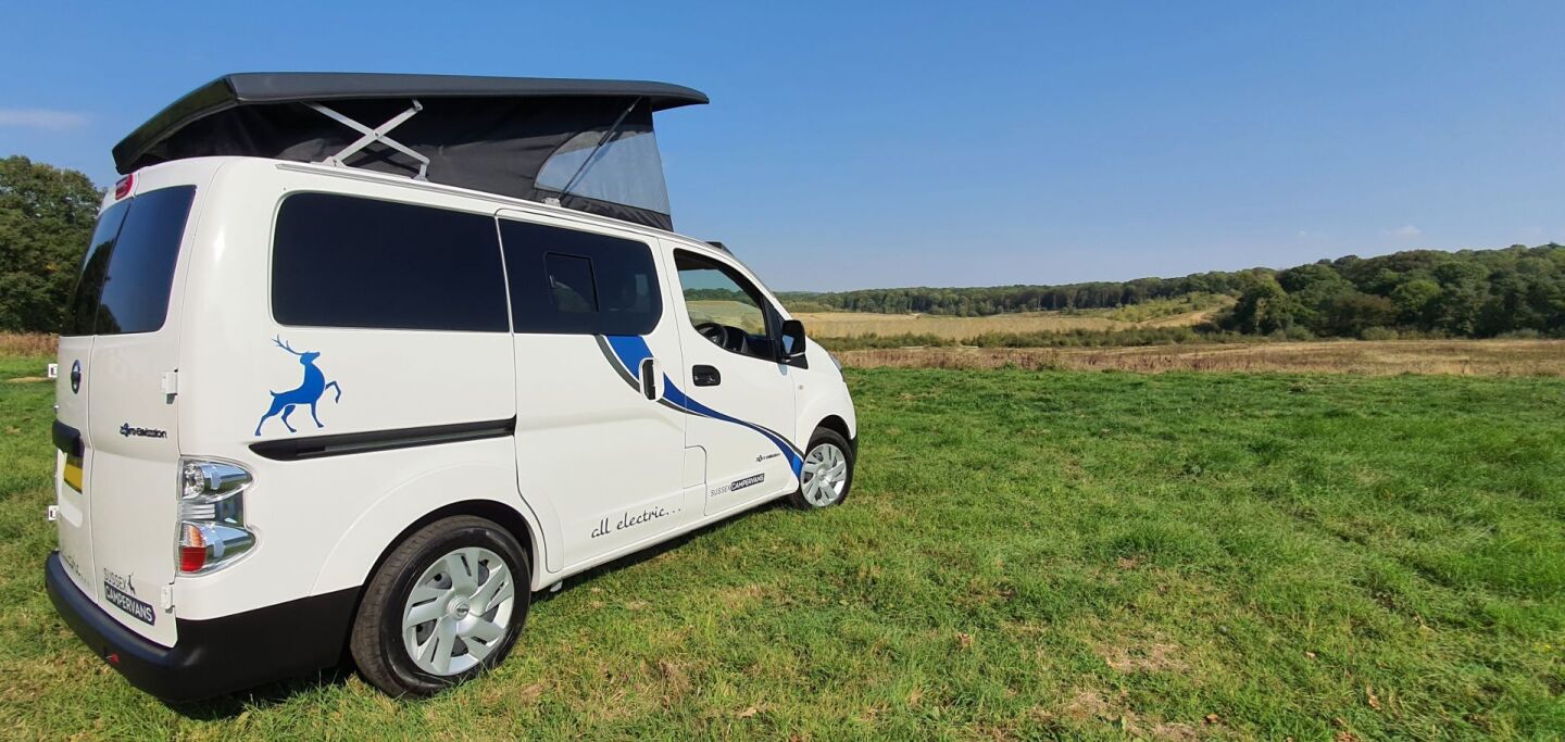 The Nissan e-NV200 Camper Car is a compact, efficient way to tour the countryside