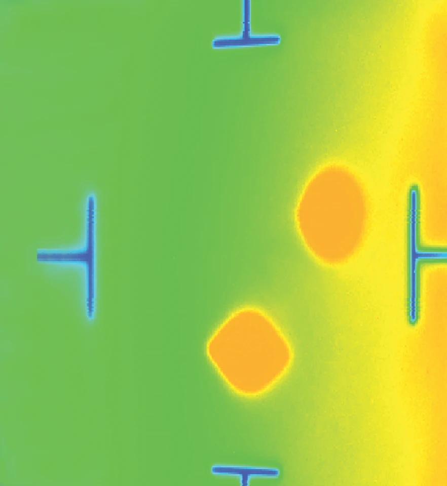 The very first image produced at the Large Hadron Collider, when protons were first circulated in September 2008