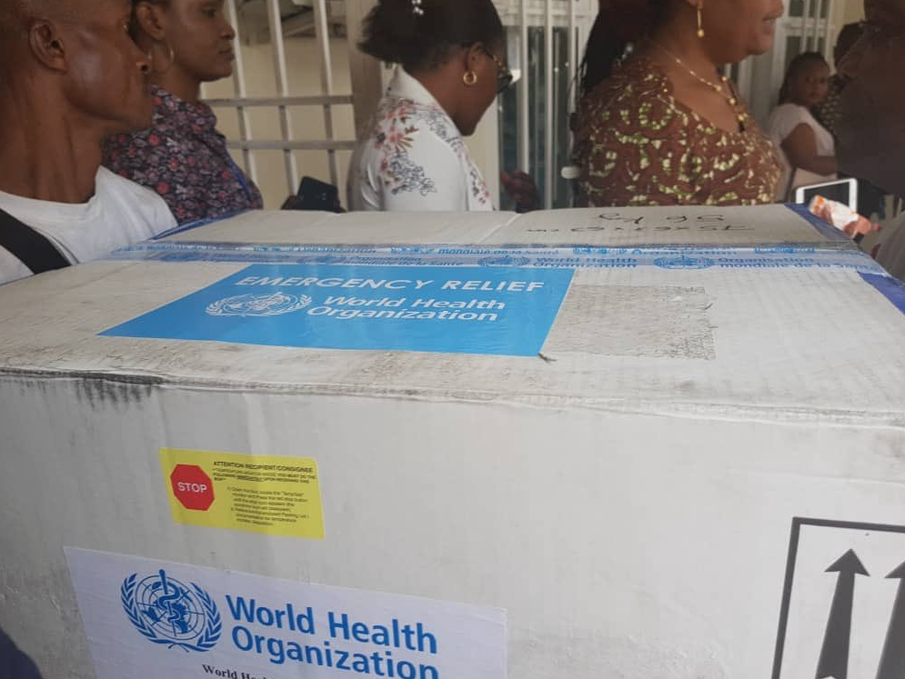 Images of the vaccine recently arriving in the country