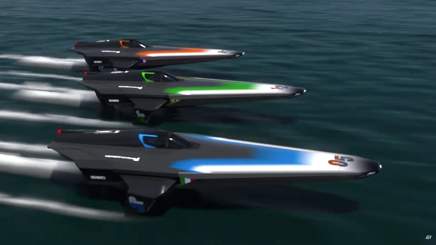 The E1 series will feature head-to-head zero-emissions powerboat racing