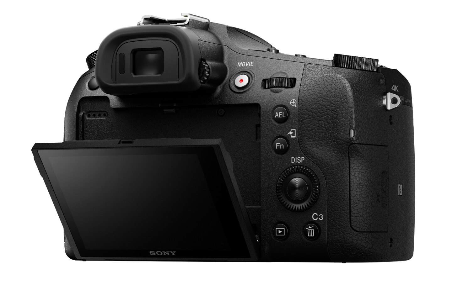 The tilting three-inch LCD monitor on the Sony RX10 III