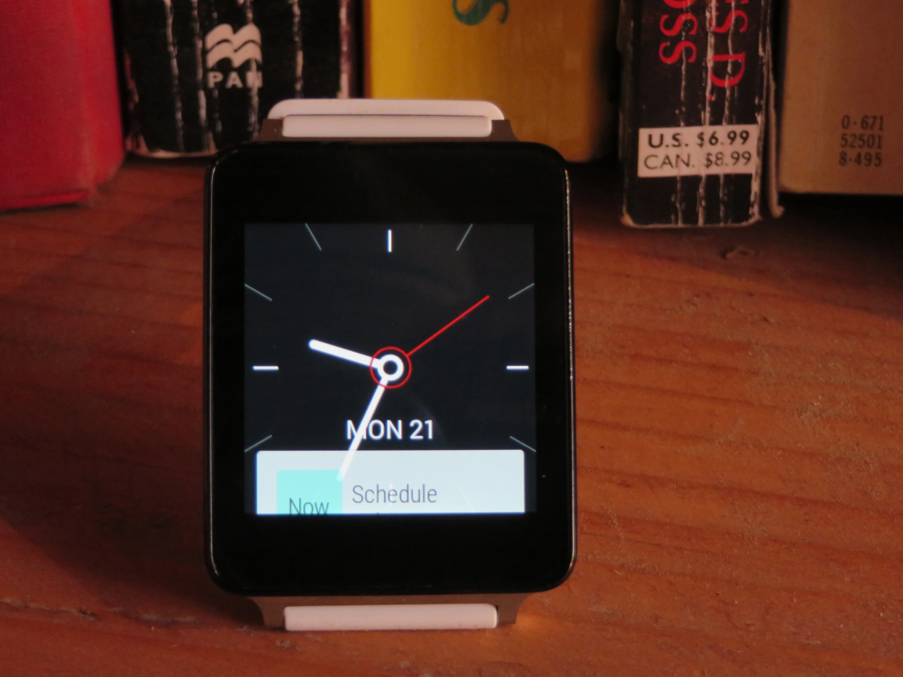 The most recent or relevant notification is displayed on the home watch screen