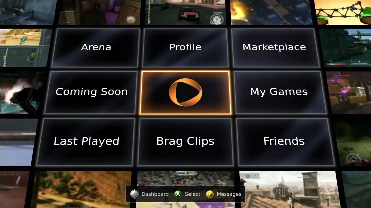 The Onlive Game System Home screen