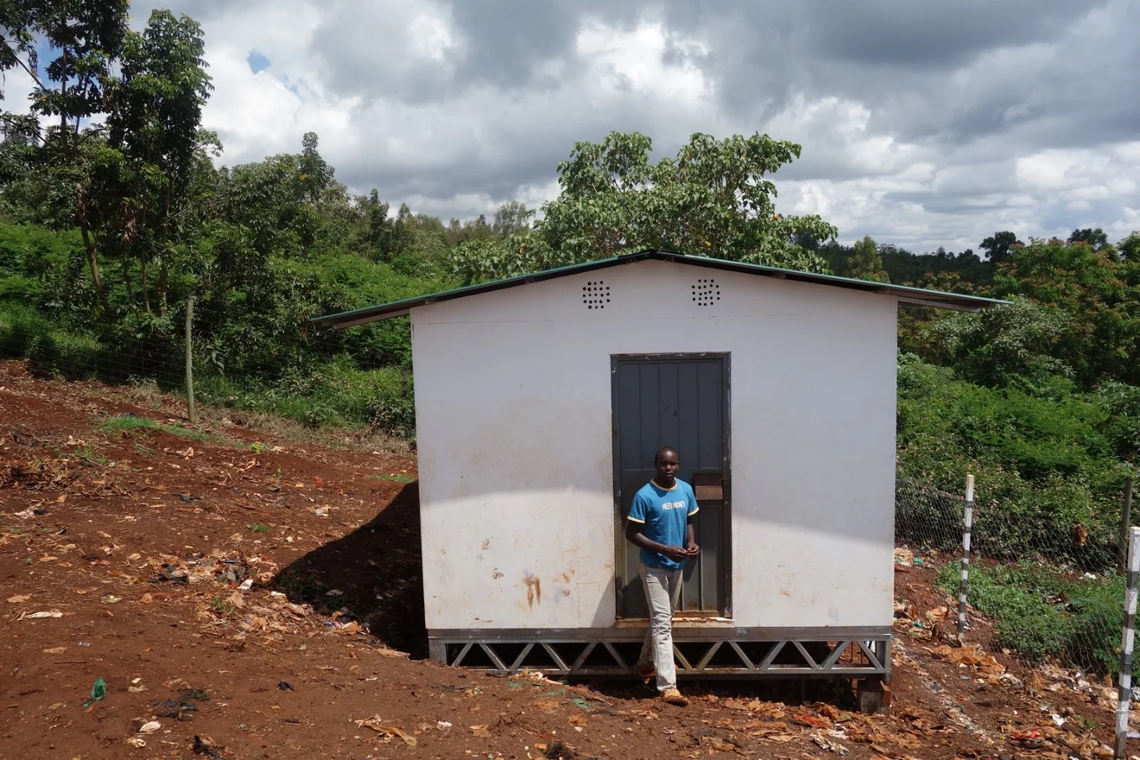 Aleutia's Solar Classroom in a Box comes flat-packed and can be assembled in two days by local laborers