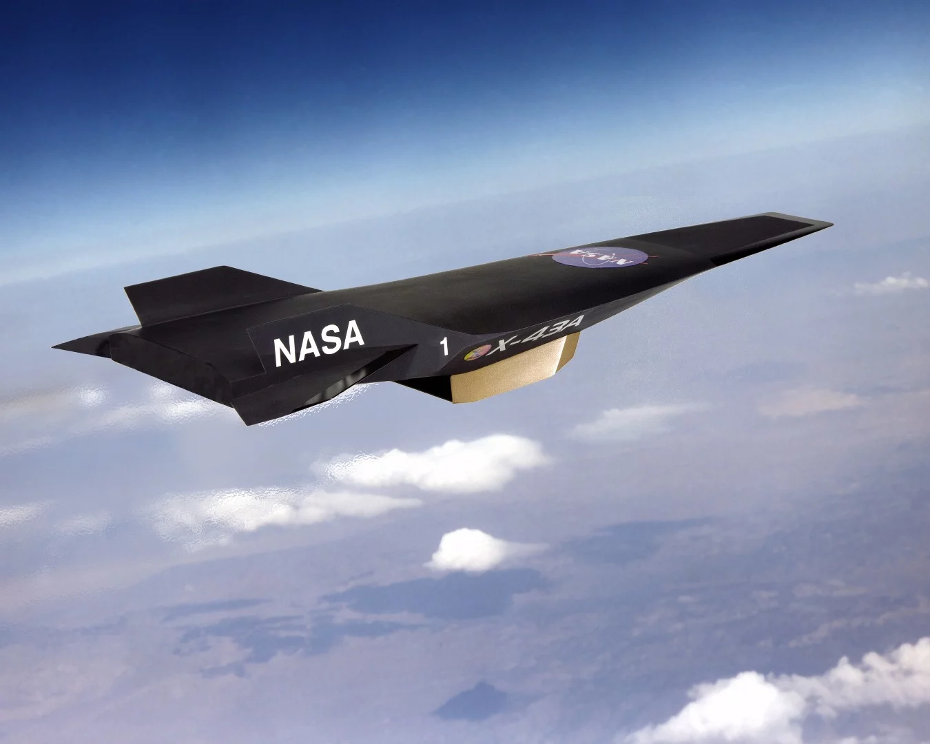Artist's concept of the X-43A